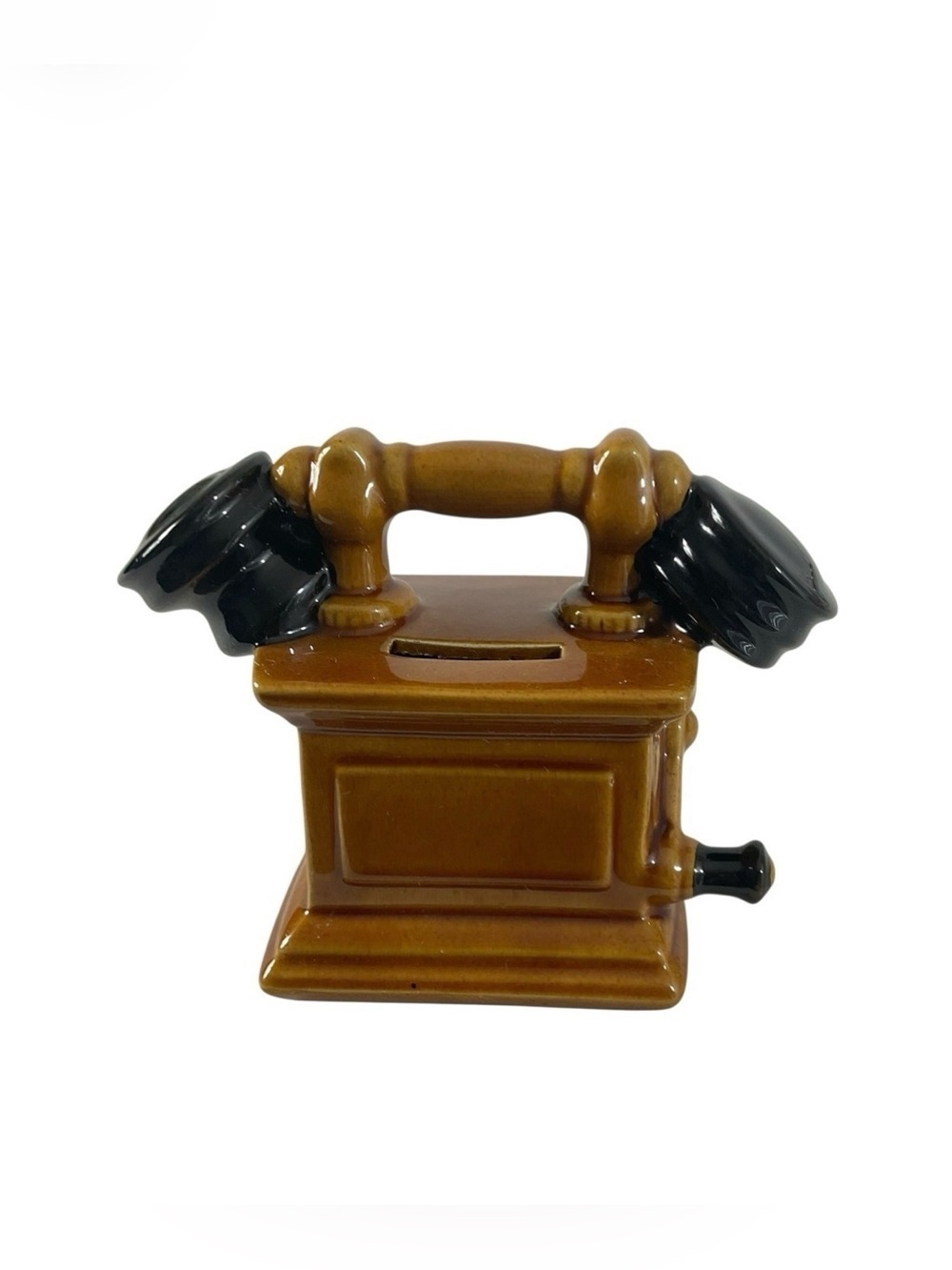 Vintage Goebel West Germany Ceramic Telephone Piggy Bank Rotary Crank